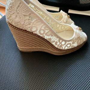 Tory Burch High Hill Espadrille size 10z Preowned